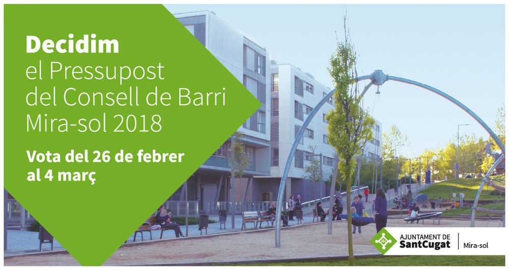 Decidim el pressupost del Consell de Barri de Mira-sol 2018